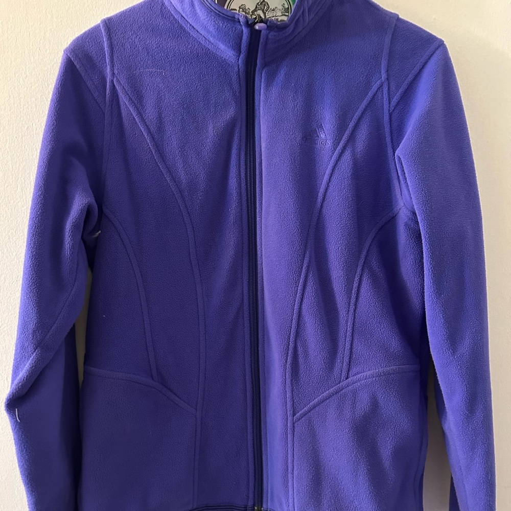 adidas Violet Full-Zip Fleece Jacket